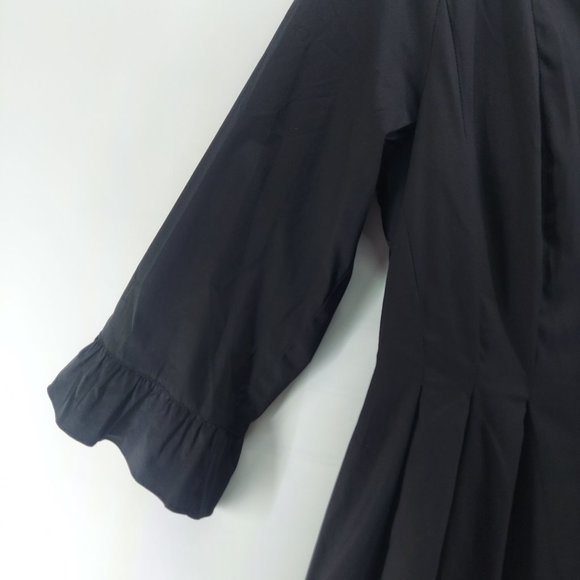 MaxMara black pleated  Dress Long Sleeve size 8 - Picture 6 of 15